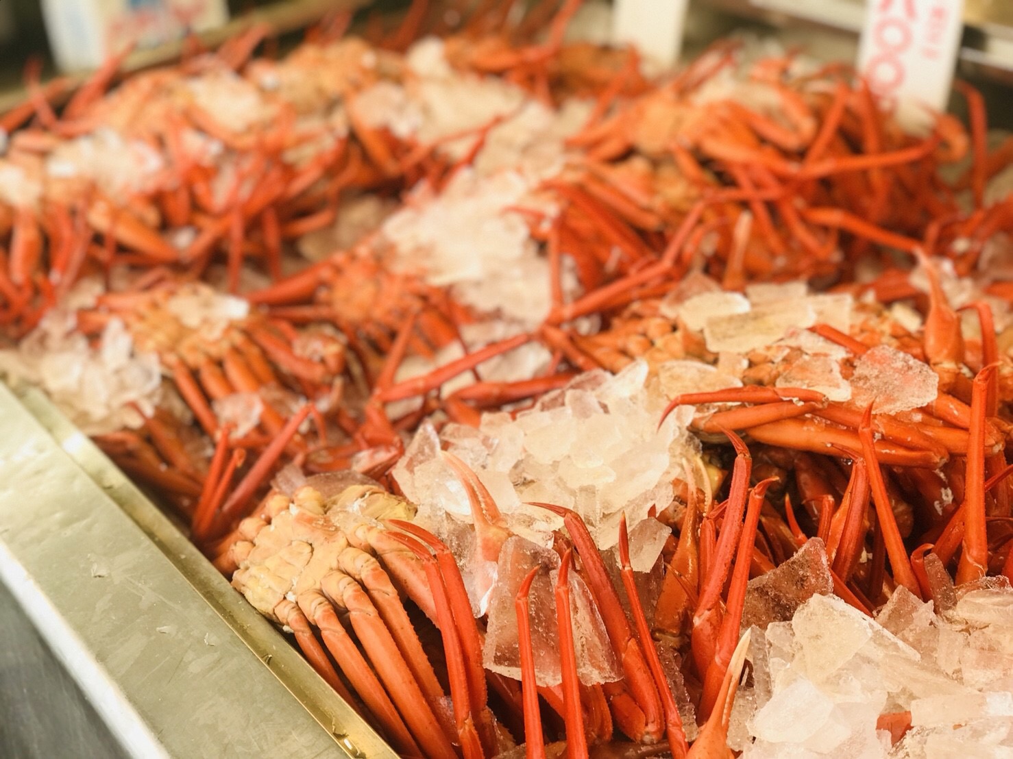 新潟県寺泊の魚市場通りの蟹
