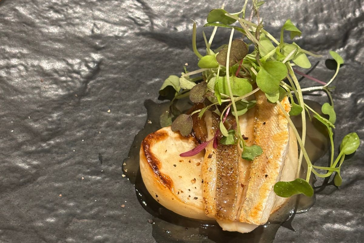 福島産かながしらとカブ コンソメのソースで